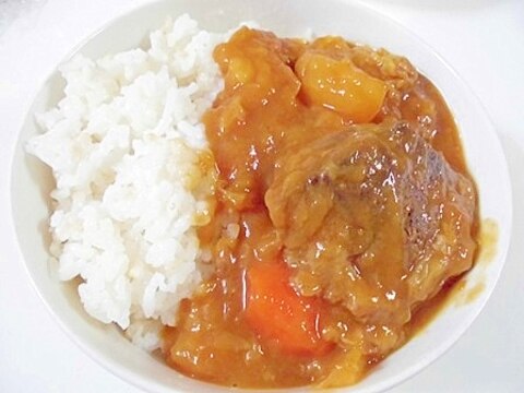 圧力鍋で　☆　牛肉ごろりんカレー